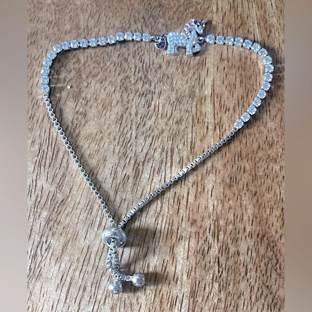 New unicorn rhinestone adjustable bracelet